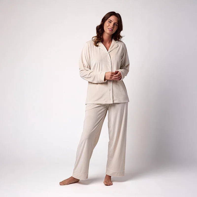 Women's 1 Pack Heat Holders Soul Warming Cosy Ribbed Pyjama Set
