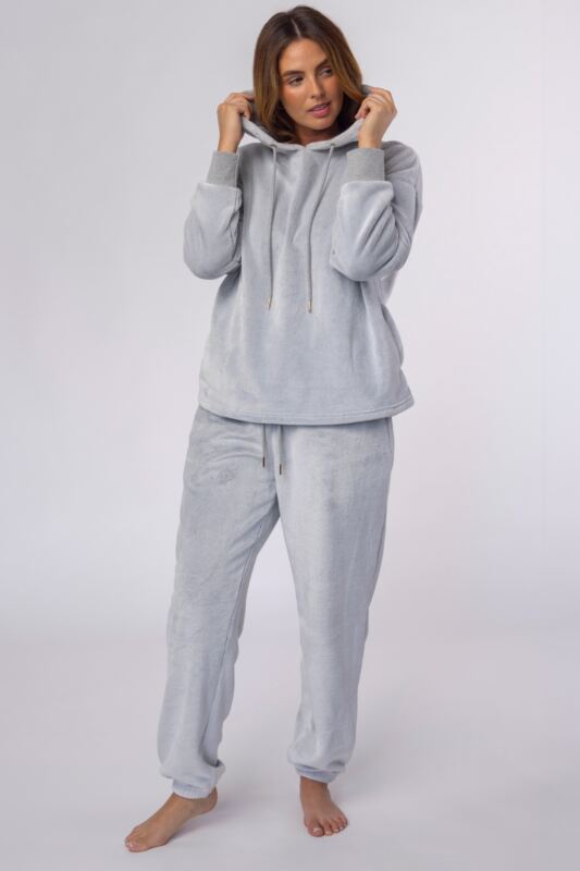 Women's 1 Pack Heat Holders Cosy Loungewear Set Grey M