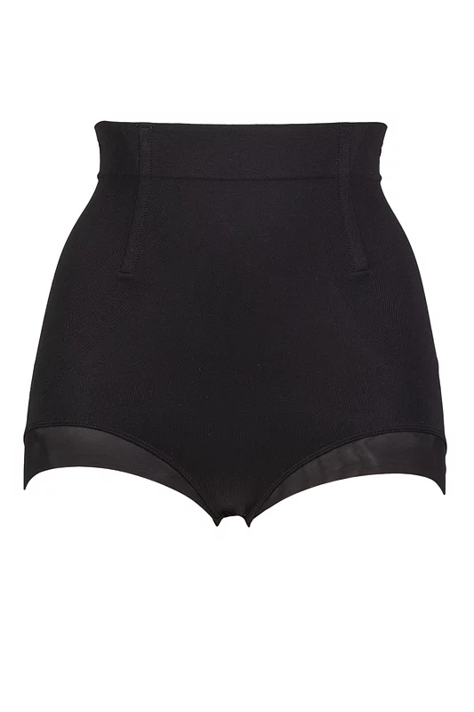 Ladies 1 Pack Ambra  It's a Cinch Hi Waisted Brief Underwear Black UK 16-18