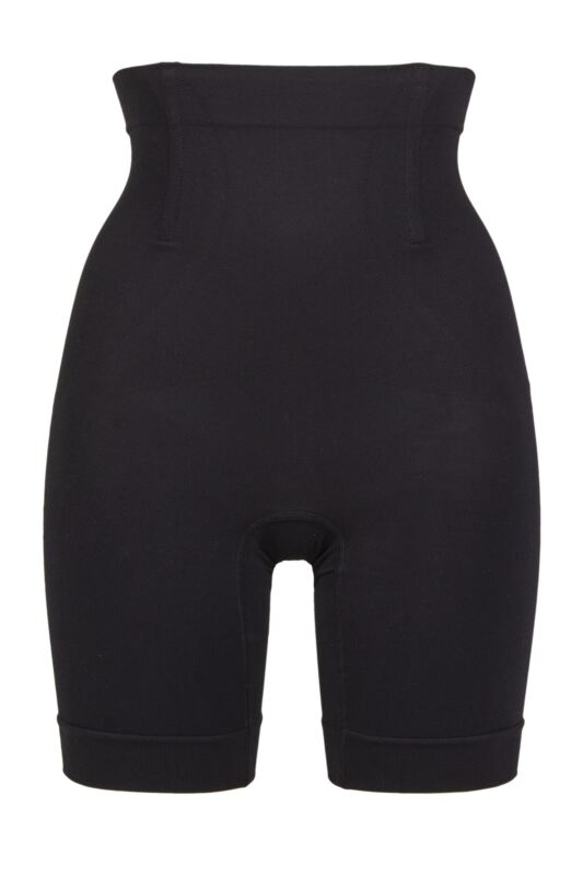 Women's 1 Pack Ambra  It's a Cinch Hi Waisted Short Black UK 14-16