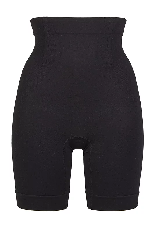 Women's 1 Pack Ambra  It's a Cinch Hi Waisted Short Black UK 16-18