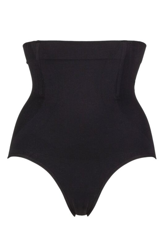 Women's 1 Pack Ambra It’s a Cinch Hi Waist Full Brief Black 14-16 UK