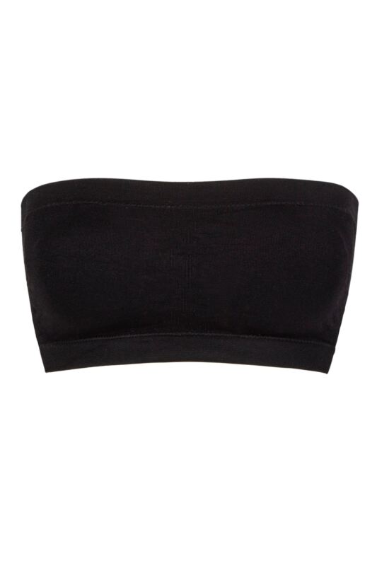 Women's 1 Pack Ambra Bare Essentials Bandeau Bra Black UK 14-16