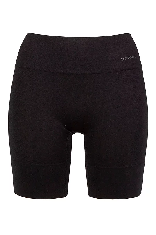 Ladies 1 Pack Ambra Curvesque Anti Chafing Short Underwear Black UK 12-14