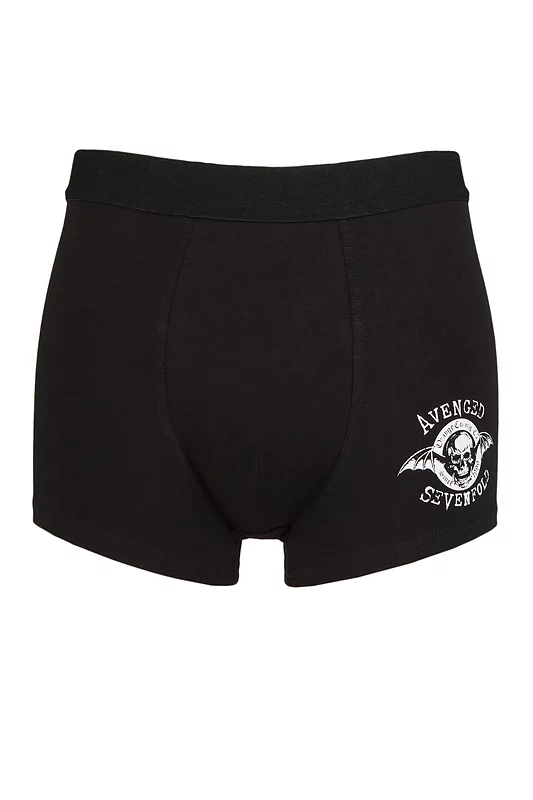 SOCKSHOP Music Collection 1 Pack Avenged Sevenfold Boxer Shorts Black Extra Large