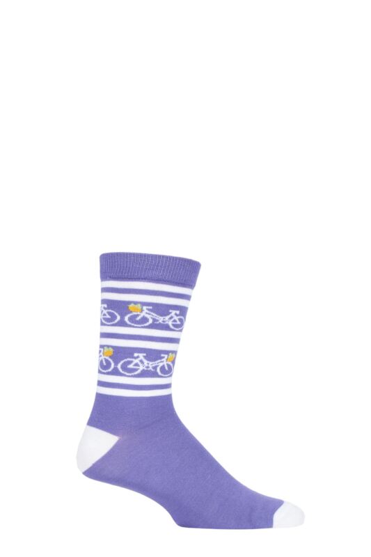 Mens and Women's 1 Pair Shared Earth Bicycle Fair Trade Bamboo Socks