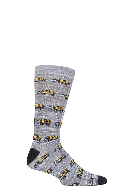 Mens and Women's 1 Pair Shared Earth Elephants Fair Trade Bamboo Socks