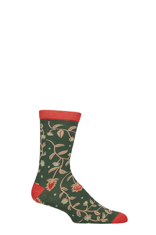 Mens and Women's 1 Pair Shared Earth Fair Trade Indian Inspired Bamboo Socks