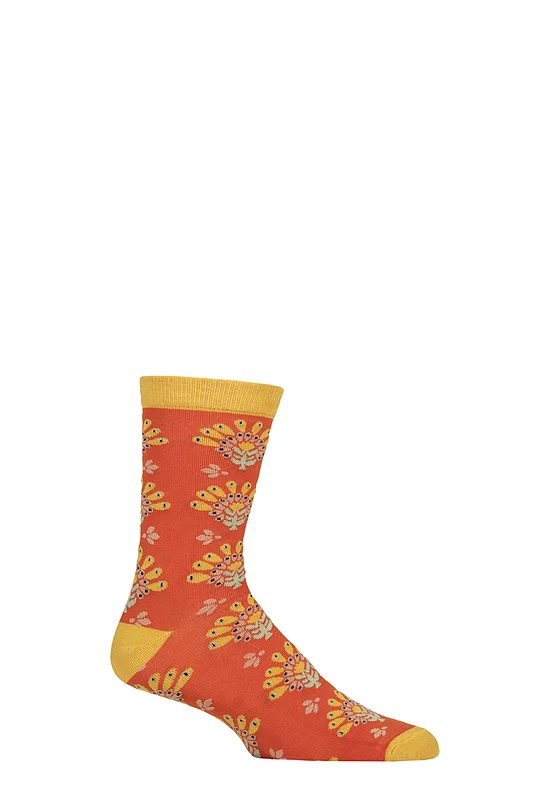 Mens and Women's 1 Pair Shared Earth Fair Trade Indian Inspired Bamboo Socks