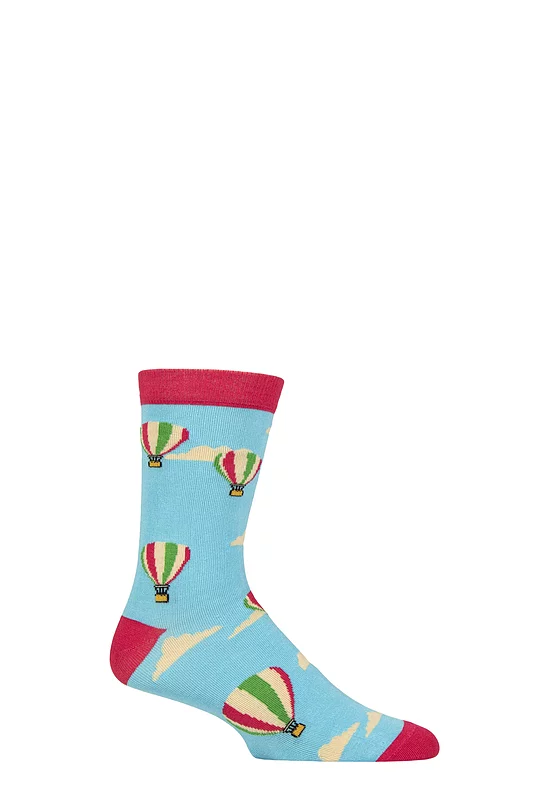 1 Pair Shared Earth Bamboo Hot Air Balloon Socks