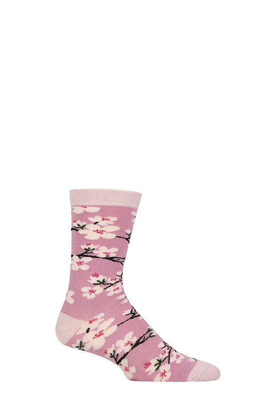 1 Pair Shared Earth Bamboo Cherry Blossom Socks