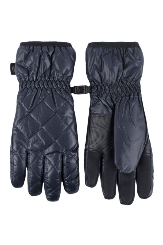 Women's 1 Pair SOCKSHOP Heat Holders Bryce Quilted Gloves Black M/L