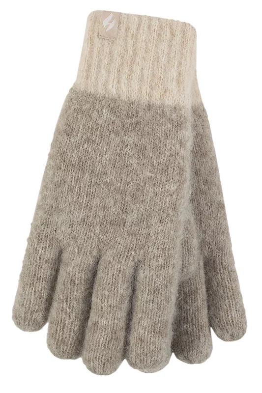 Womens 1 Pair SOCKSHOP Heat Holders Skye Textured Yarn Gloves