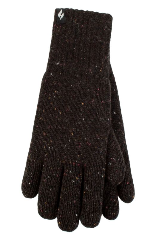 Mens 1 Pair SOCKSHOP Heat Holders Ashton Gloves Black S/M