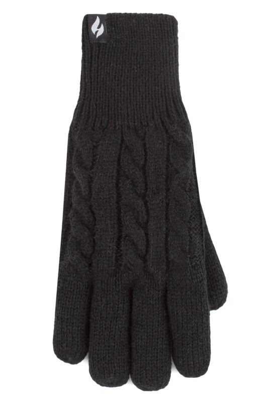 Women's 1 Pair SOCKSHOP Heat Holders Willow Cable Gloves