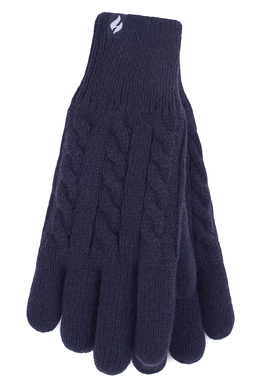 Women's 1 Pair SOCKSHOP Heat Holders Willow Cable Gloves