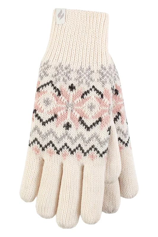Women's 1 Pack SOCKSHOP Heat Holders Avens Patterned Gloves