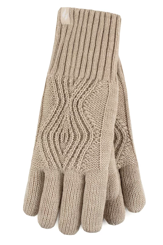 Women's 1 Pair SOCKSHOP Heat Holders Tampere Centre Cable Gloves