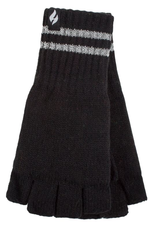 Mens 1 Pair SOCKSHOP Heat Holders 3.2 TOG Workforce Fingerless Gloves