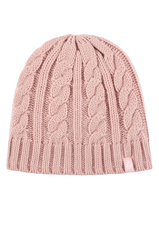 Women's 1 Pack Heat Holders 4.7 Tog Heatweaver Yarn Hat Dusky Pink One Size