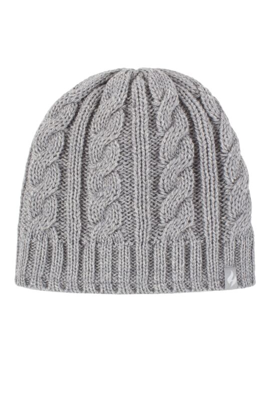 Women's 1 Pack Heat Holders 4.7 Tog Heatweaver Yarn Hat Light Grey