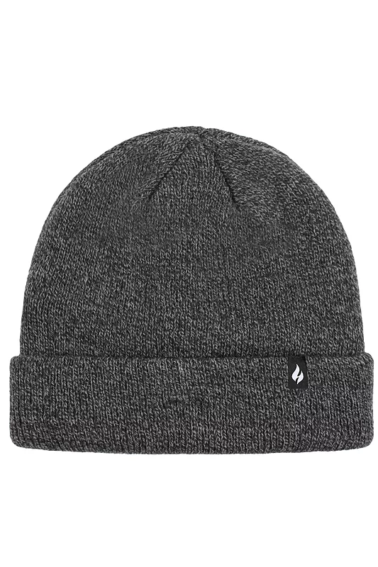 Mens 1 Pack Heat Holders Turn Over Cuff Thermal Hat