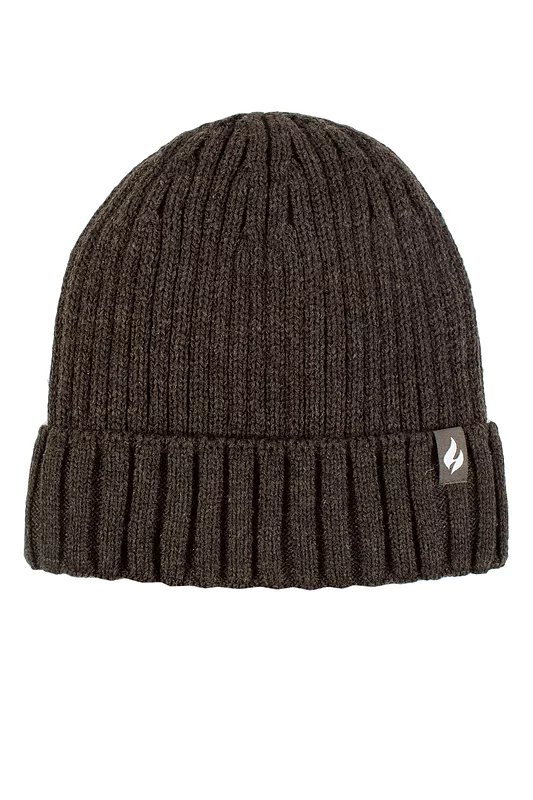 Mens 1 Pack SOCKSHOP Heat Holders Lawson Rib Turnover Hat