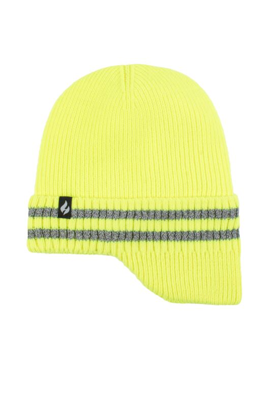 Mens 1 Pack SOCKSHOP Heat Holders Workforce Drop Neck Hat Bright Yellow One Size