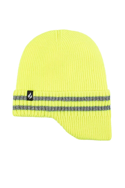 Mens 1 Pack SOCKSHOP Heat Holders Workforce Drop Neck Hat Bright Yellow One Size