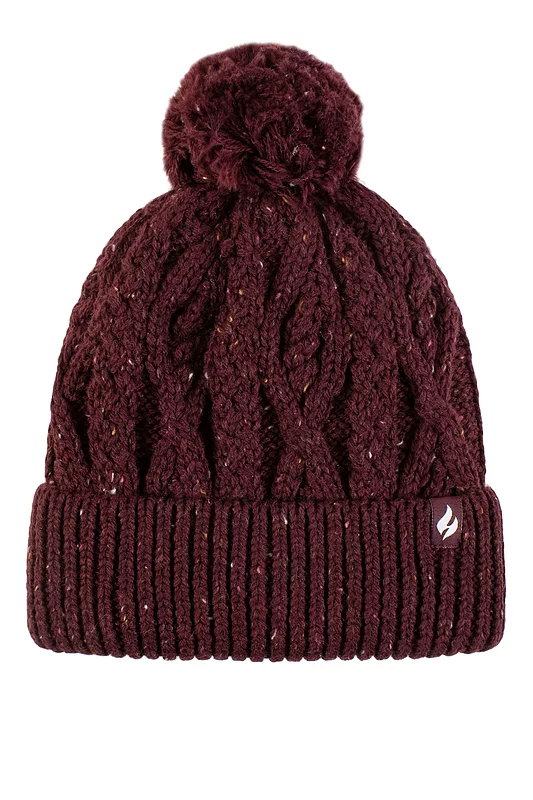 Women's 1 Pack SOCKSHOP Heat Holders Salzburg Cable Knit Hat