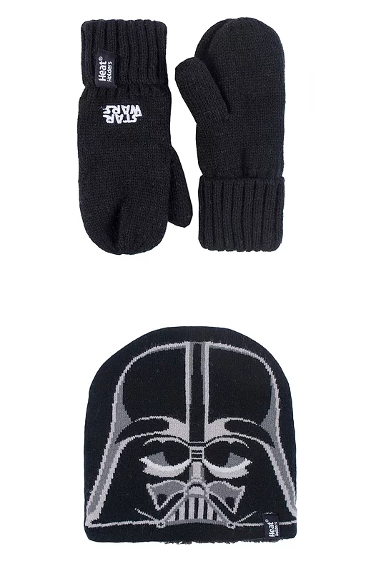 Kids 1 Pack SOCKSHOP Heat Holders Disney Star Wars Darth Vader Hat & Mittens