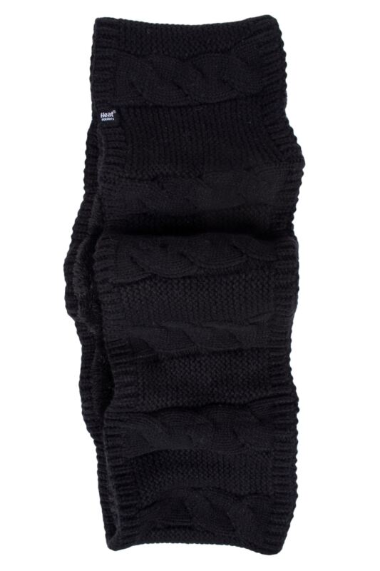 Women's 1 Pack SOCKSHOP Heat Holders Kalma Infinity Scarf Black One Size