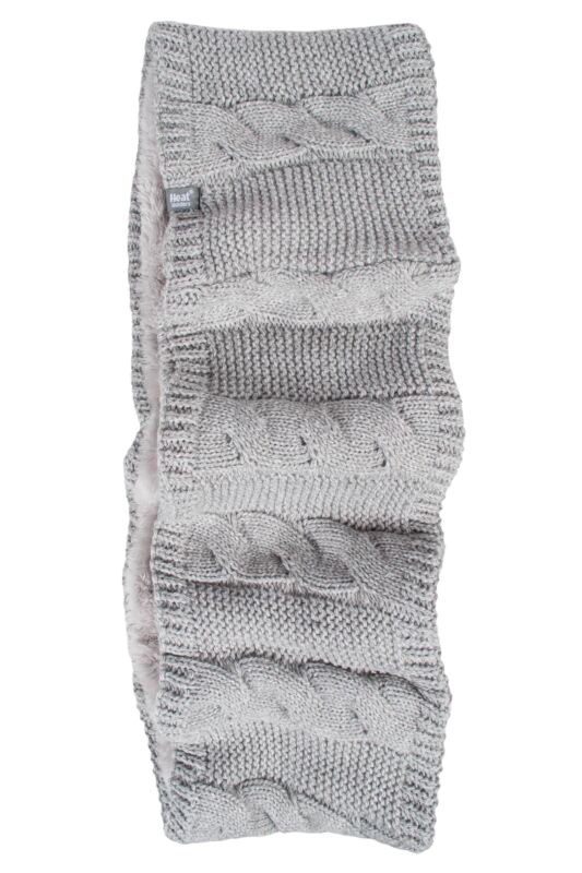 Women's 1 Pack SOCKSHOP Heat Holders Kalma Infinity Scarf Light Grey One Size
