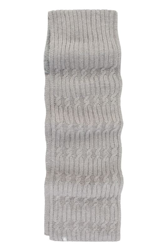 Women's 1 Pack SOCKSHOP Heat Holders Ulriken Scarf Light Grey One Size