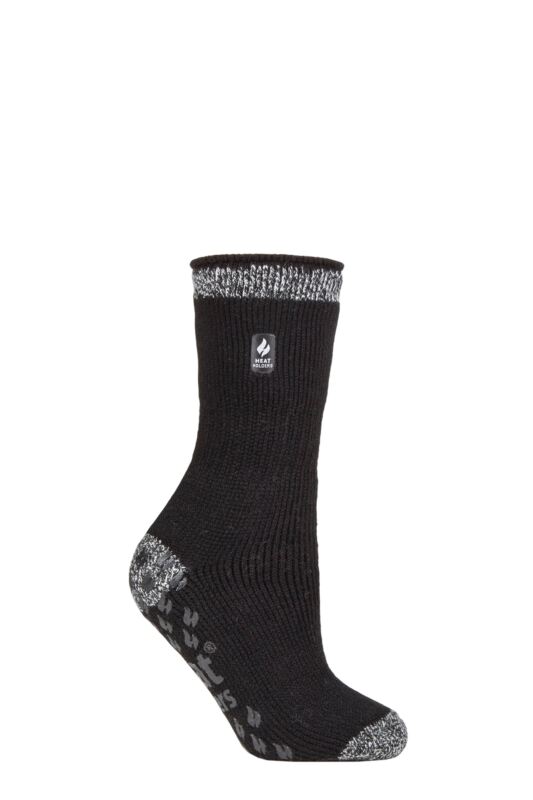 Women's 1 Pair SOCKSHOP Heat Holders 2.3 TOG Plain and Patterned Slipper Socks