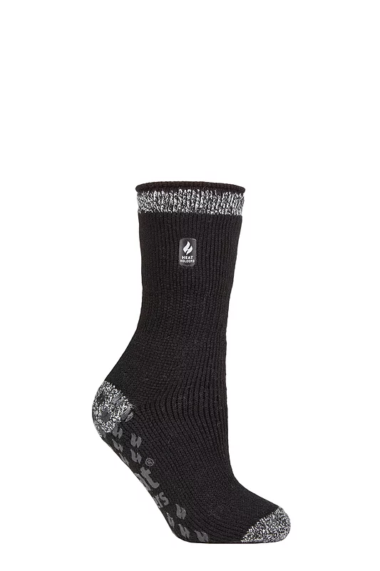 Women's 1 Pair SOCKSHOP Heat Holders 2.3 TOG Plain and Patterned Slipper Socks