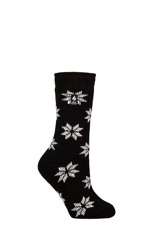 Women's 1 Pair SOCKSHOP Heat Holders 2.3 TOG Patterned Thermal Socks
