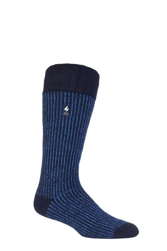 Mens 1 Pair SOCKSHOP Heat Holders 2.3 TOG Thermal Boot Socks Navy 6-11