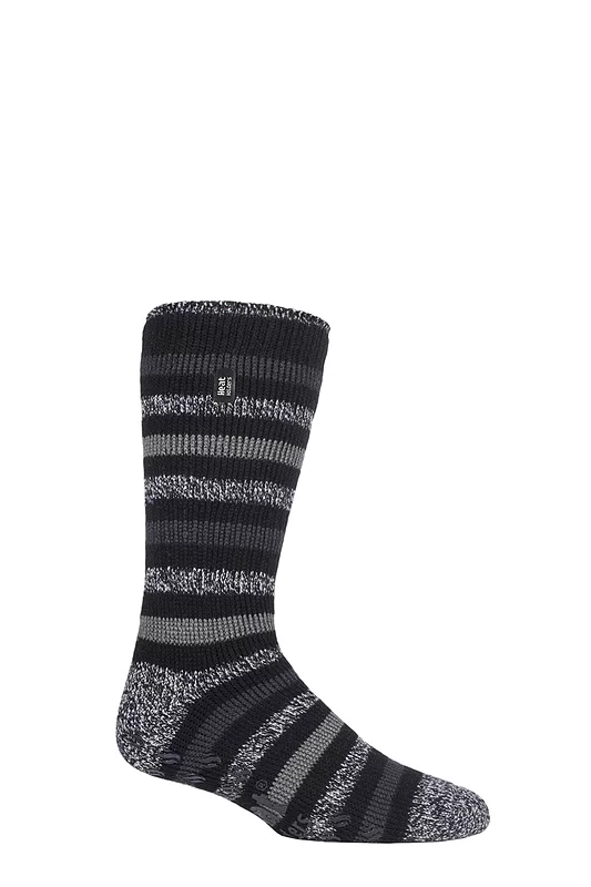 Mens 1 Pair SOCKSHOP Heat Holders 2.3 TOG Plain and Patterned Slipper Socks