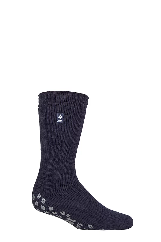 Mens 1 Pair SOCKSHOP Heat Holders 2.3 TOG Plain Slipper Socks