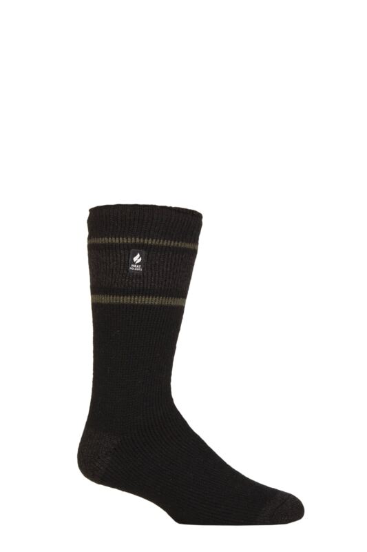 Mens 1 Pair SOCKSHOP Heat Holders 2.3 TOG Patterned and Plain Thermal Socks