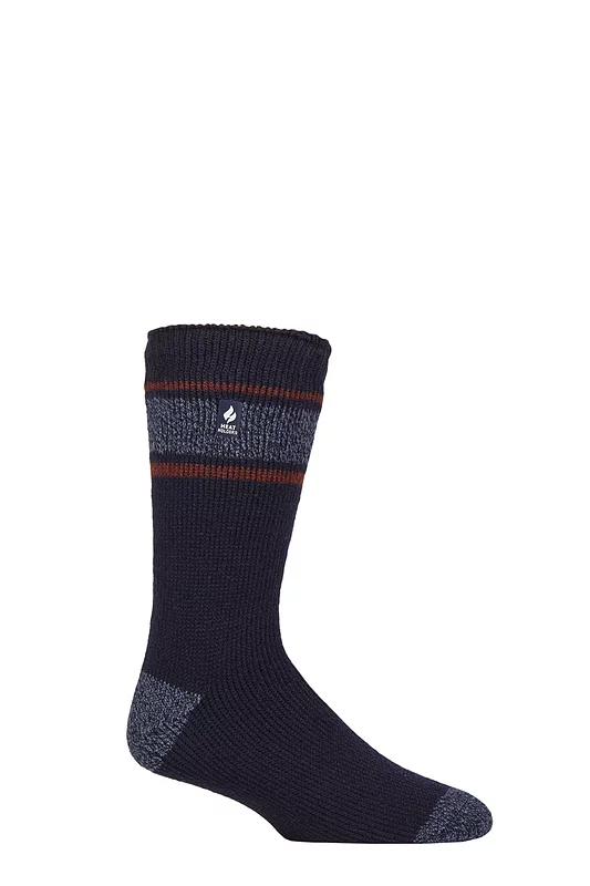 Mens 1 Pair SOCKSHOP Heat Holders 2.3 TOG Patterned and Plain Thermal Socks