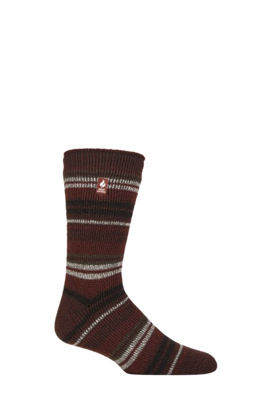 Mens 1 Pair SOCKSHOP Heat Holders 2.3 TOG Patterned and Plain Thermal Socks