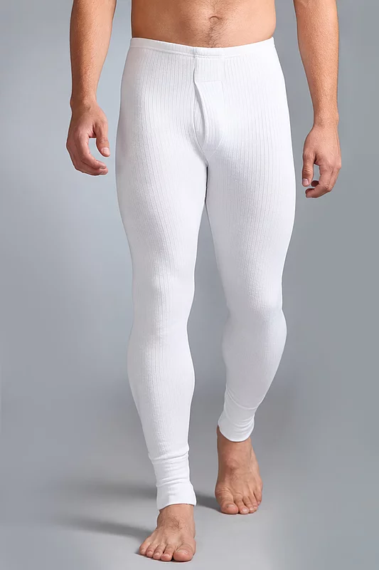 Mens 1 Pair SOCKSHOP Heat Holders 0.45 TOG Thermal Long Johns White M