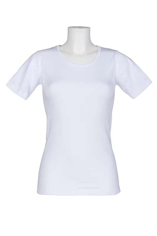 Women's 1 Pack Heat Holders 0.45 Tog Short Sleeve Vest White Small