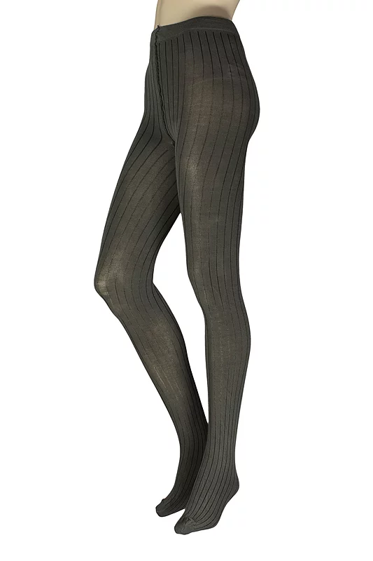 Women's 1 Pair Charnos Cotton Ribbed Tights