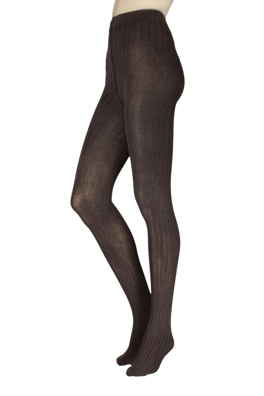 Women's 1 Pair Charnos Cotton Ribbed Tights
