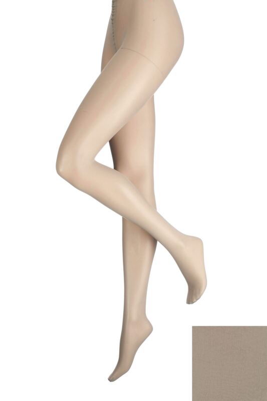 Women's 1 Pair Charnos 10 Denier Elegance Sheer Tights Silver Grey S