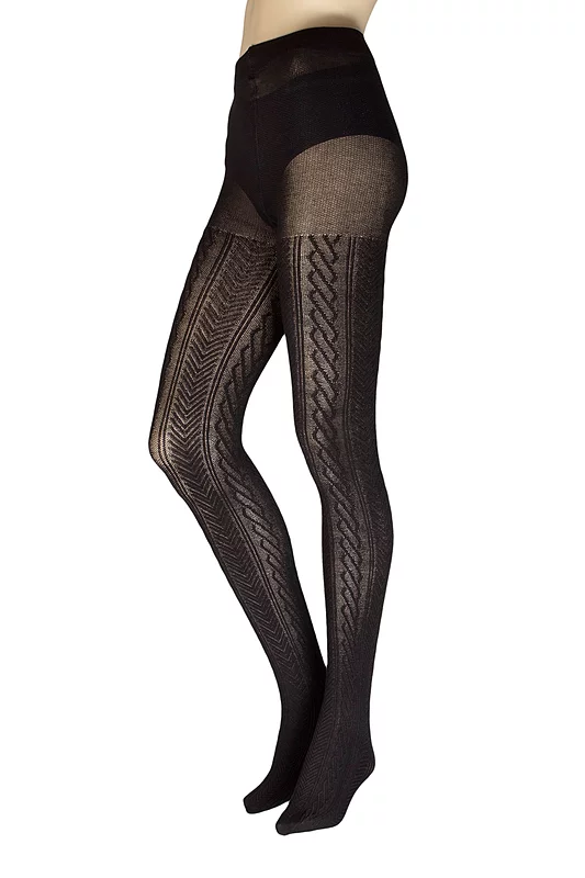 Women's 1 Pair Charnos Cotton Chevron Tights
