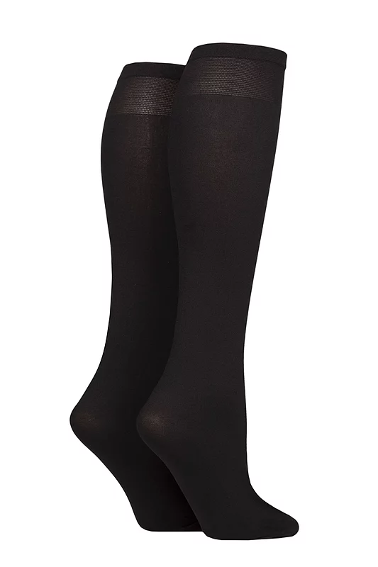 Women's 2 Pair Charnos 50 Denier Plus Size Knee Highs